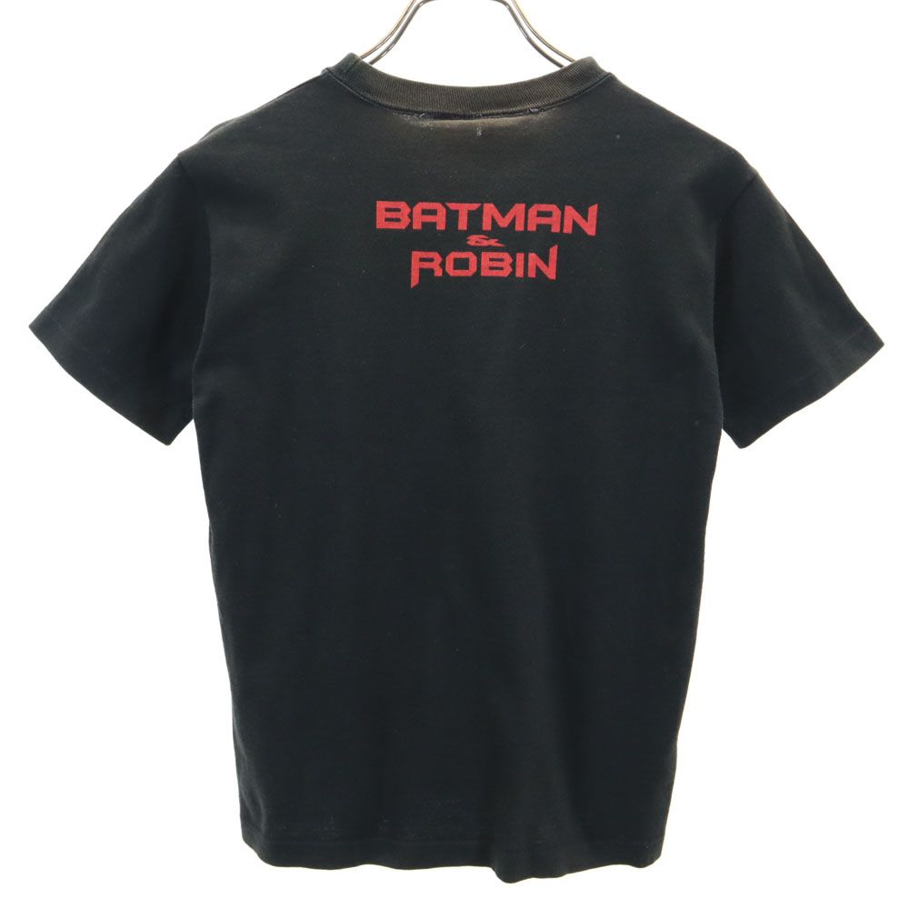 Warner Bros ワーナーブラザース 90s BATMAN オールド USA製 プリント 半袖 Tシャツ S ブラック系 キッズ