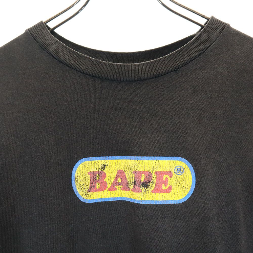 ベイプ 日本製 プリント 半袖 Tシャツ M ブラック系 BAPE A BATHING APE メンズ