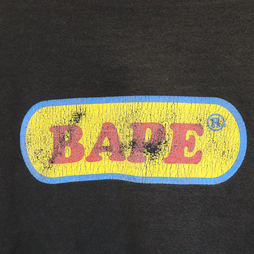 ベイプ 日本製 プリント 半袖 Tシャツ M ブラック系 BAPE A BATHING APE メンズ