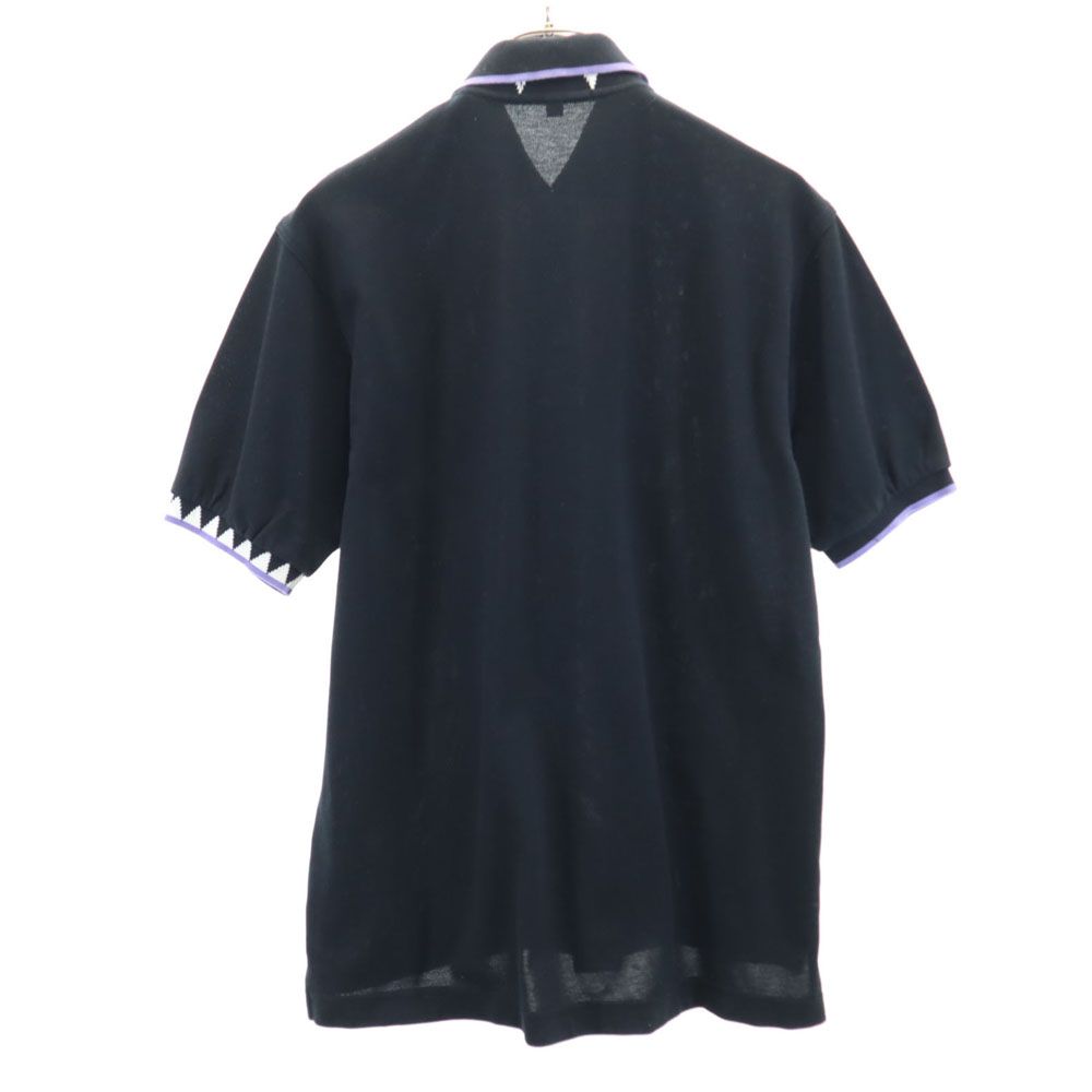 KENZO GOLF ケンゾーゴルフ 90s 日本製 オールド ゴルフ 半袖 ポロシャツ 3 ブラック 鹿の子 メンズ