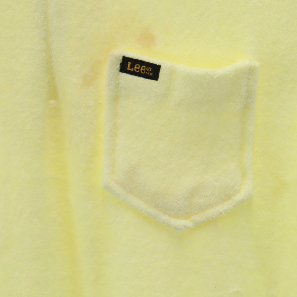 Lee リー 未使用 半袖 フロントジップ パイル地 シャツ M イエロー タグ付き メンズ