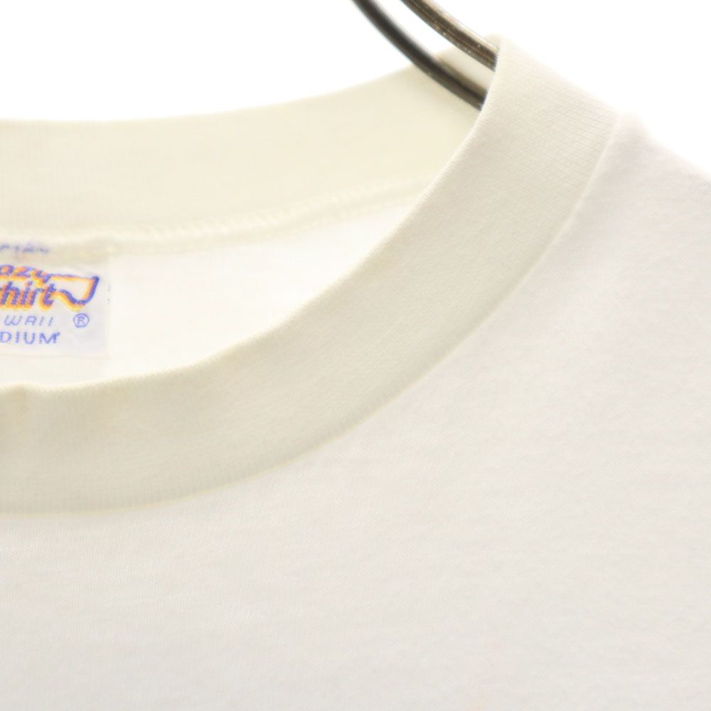 クレイジーシャツ 90s USA製 オールド プリント 半袖 Tシャツ M ホワイト Crazy Shirt メンズ