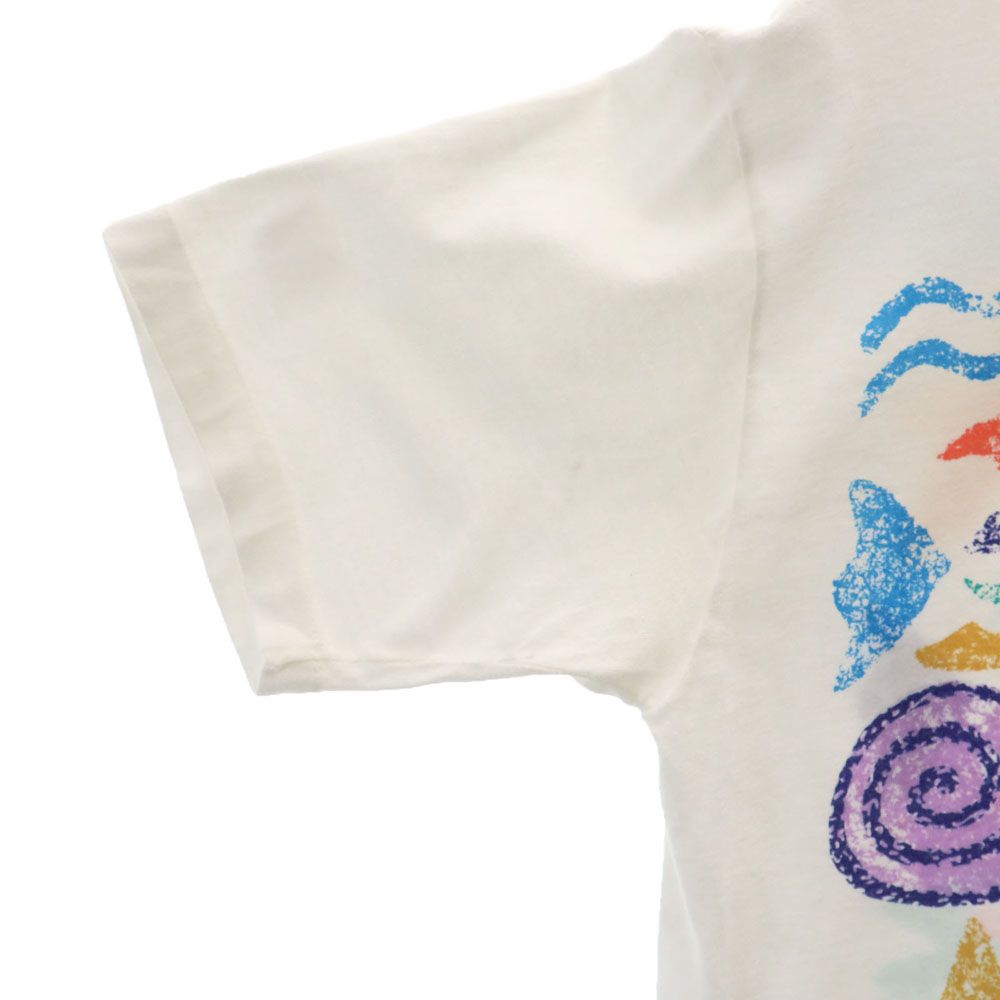 クレイジーシャツ 90s USA製 オールド プリント 半袖 Tシャツ M ホワイト Crazy Shirt メンズ