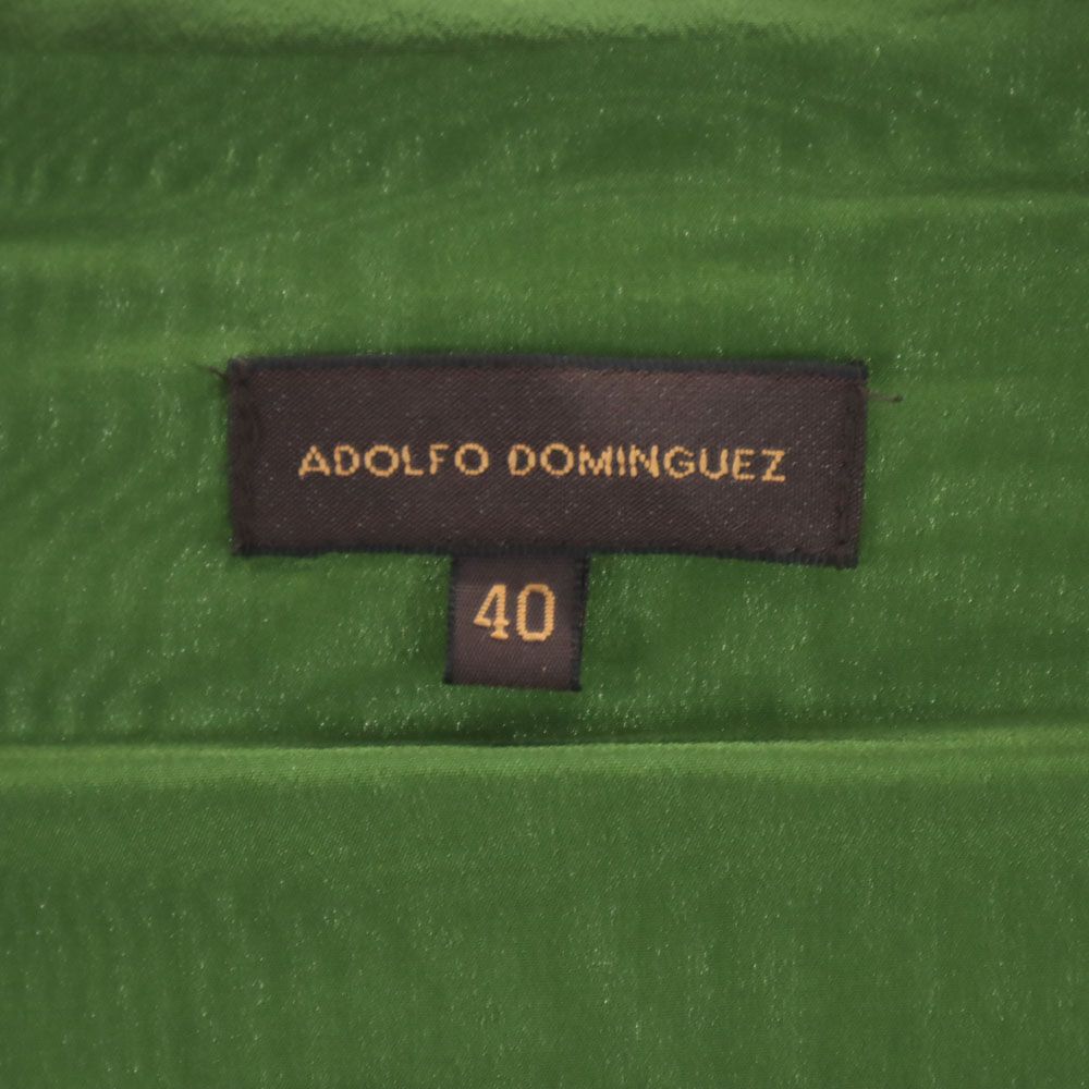 ADOLFO DOMINGUEZ アドルフォドミンゲス シルク 7分袖 カットソー 40 カーキ レディース