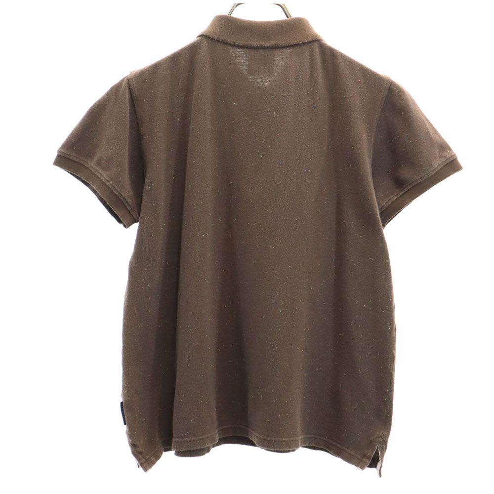 コロンビア アウトドア 半袖 ポロシャツ L ブラウン Columbia 鹿の子 レディース