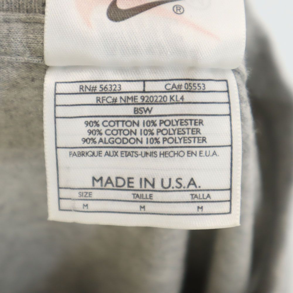 ナイキ 90s USA製 オールド プリント 半袖 Tシャツ M グレー系 NIKE メンズ