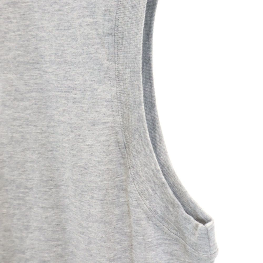 BURBERRY LONDON バーバリーロンドン 日本製 ノースリーブ Vネック シャツ L グレー系 メンズ