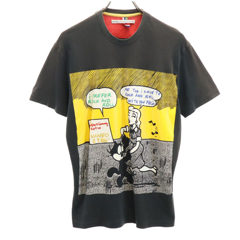 JC de CASTELBAJAC カステルバジャック イタリア製 プリント 半袖 Tシャツ S グレー系 メンズ