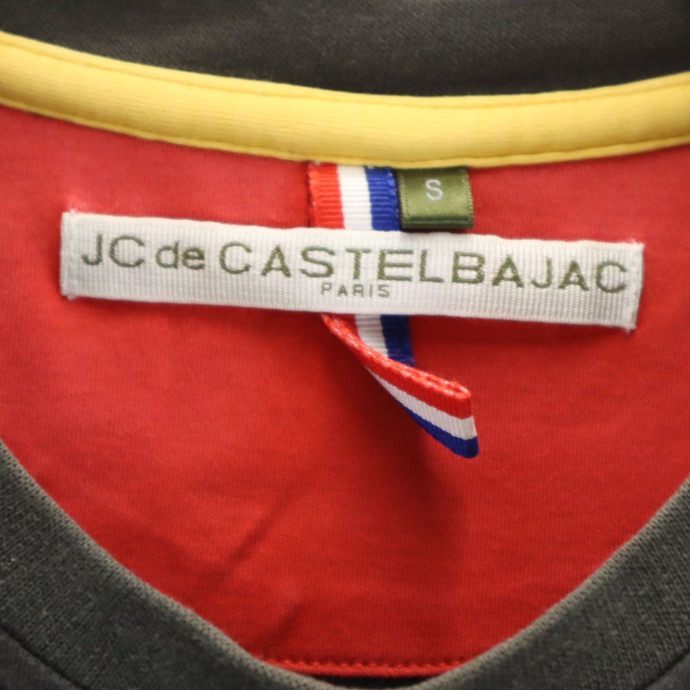JC de CASTELBAJAC カステルバジャック イタリア製 プリント 半袖 Tシャツ S グレー系 メンズ
