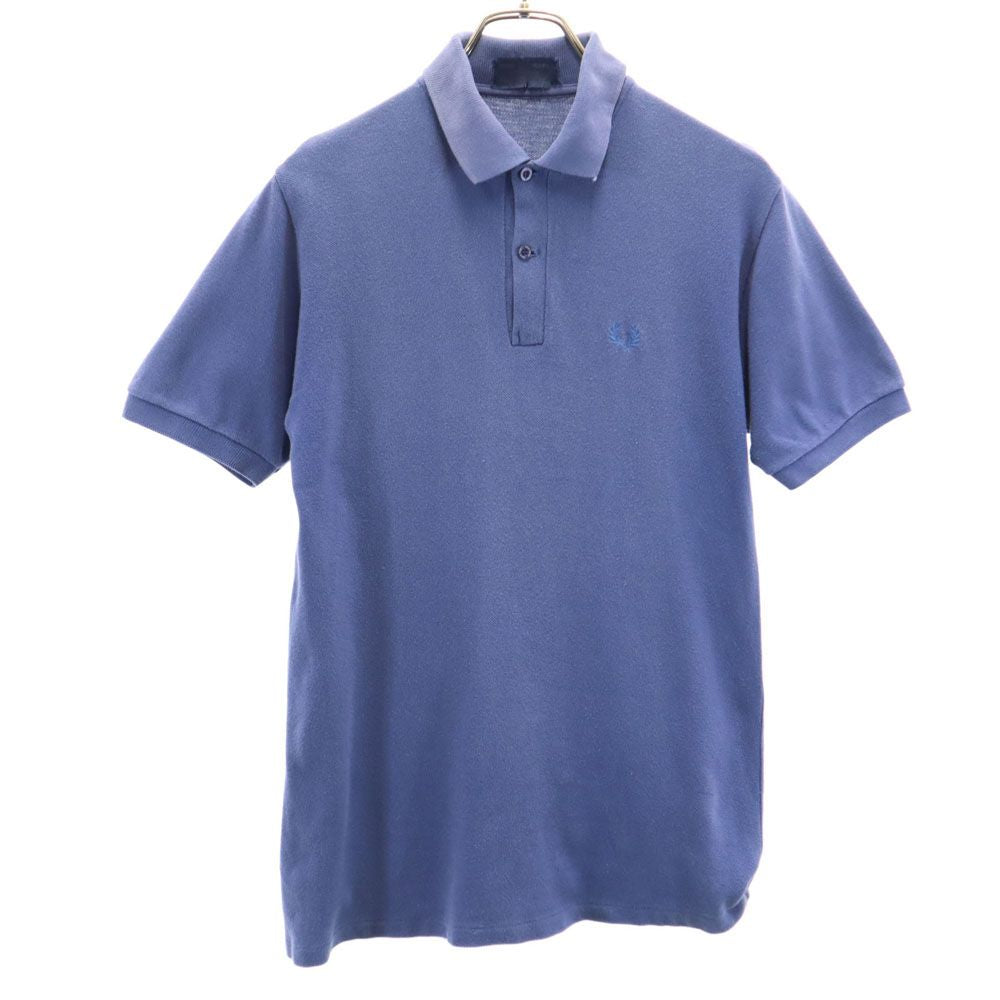 フレッドペリー 90s イギリス製 オールド 半袖 ポロシャツ 40 ネイビー FRED PERRY 鹿の子 メンズ