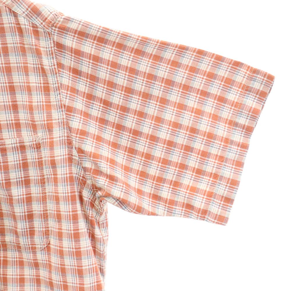 Calvin klein Jeans カルバンクラインジーンズ 90s オールド 半袖 チェックシャツ M オレンジ系 メンズ