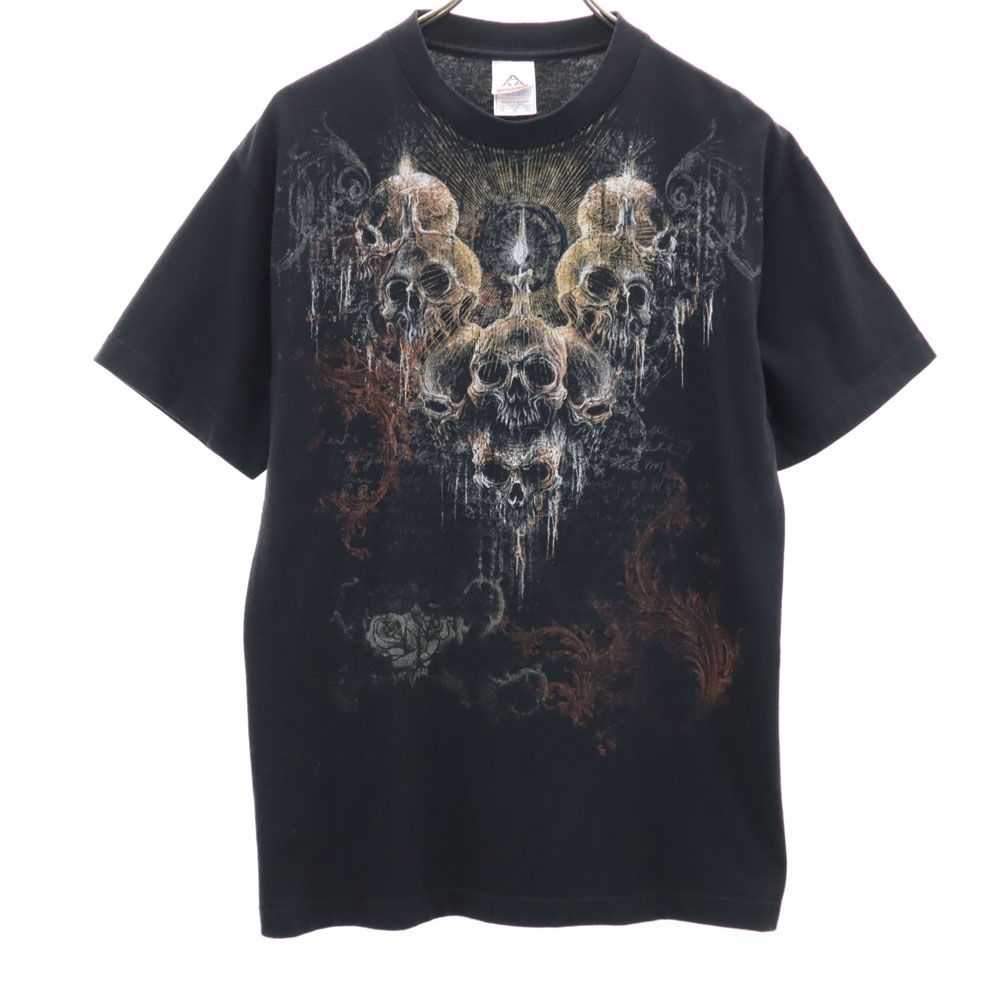 ALSTYLE アルスタイル プリント 半袖 Tシャツ M ブラック系 メンズ