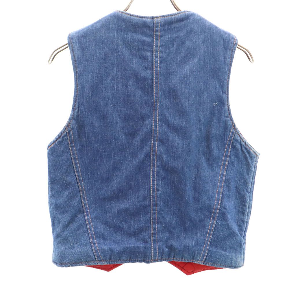smart style スマートスタイル 70s ヴィンテージ デニム ベスト 裏キルティング レディース