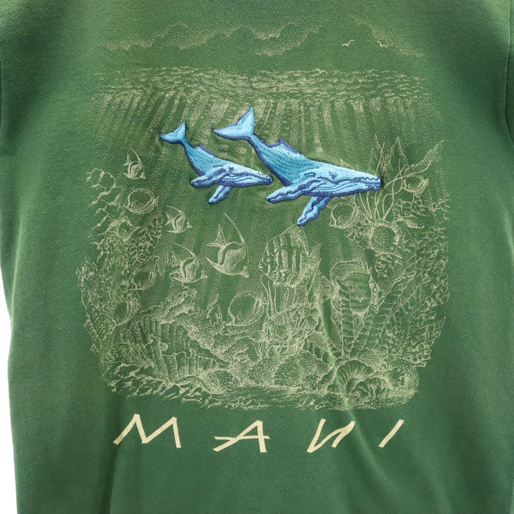 ジャージーズ 90s USA製 オールド プリント 半袖 Tシャツ M グリーン系 JERZEES メンズ