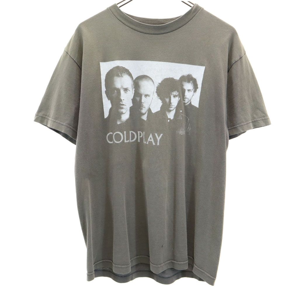 ムリナ 00s USA製 COLDPLAYツアー プリント 半袖 Tシャツ M カーキ系 Murina バンT メンズ
