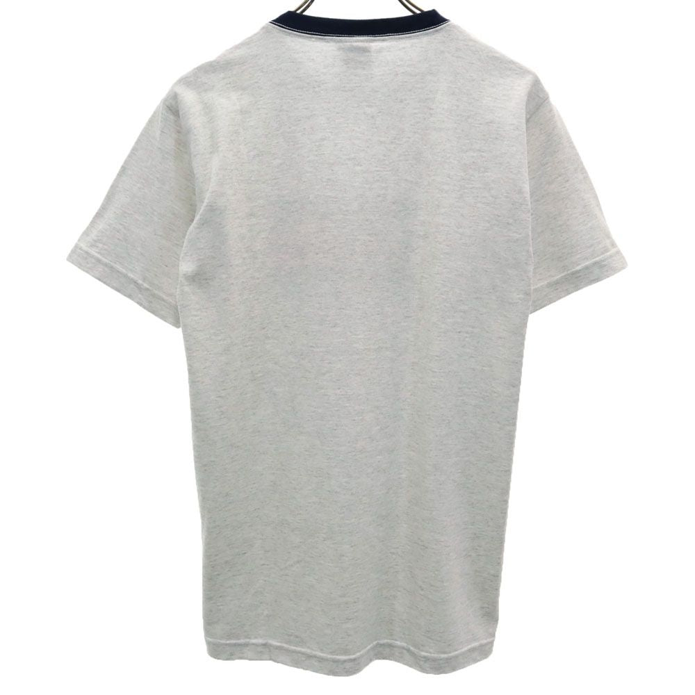 トミーヒルフィガー 90s USA製 オールド プリント 半袖 Tシャツ S グレー系 TOMMY HILFIGER メンズ