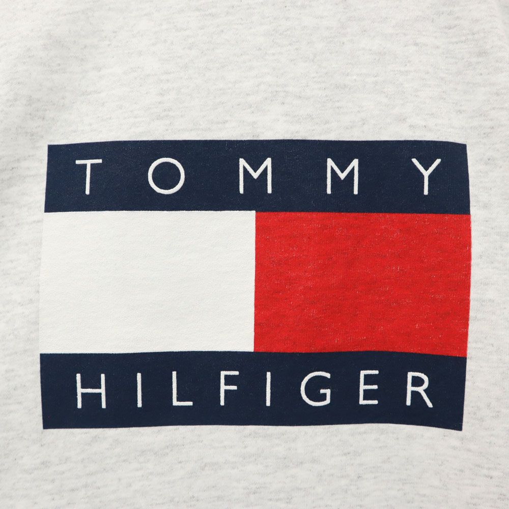 トミーヒルフィガー 90s USA製 オールド プリント 半袖 Tシャツ S グレー系 TOMMY HILFIGER メンズ