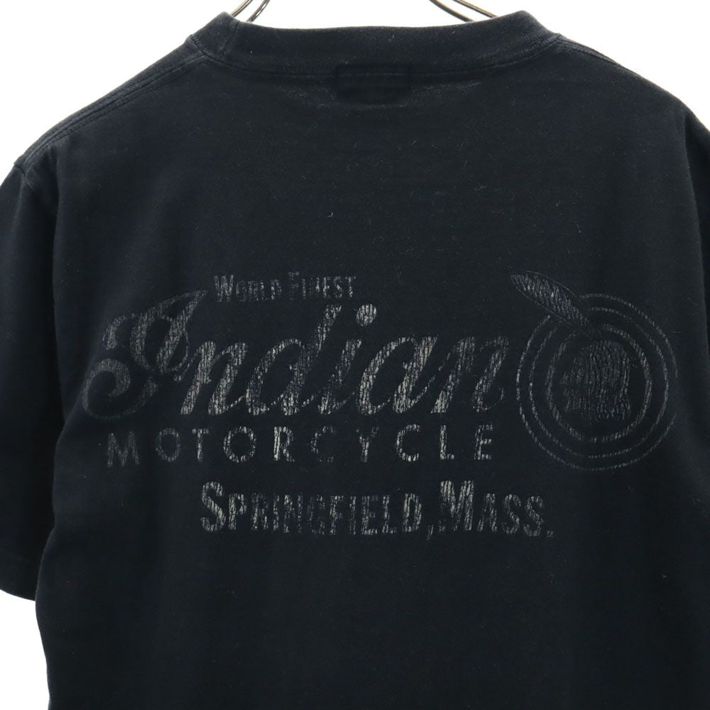 Indian Motorcycle インディアンモーターサイクル 東洋エンタープライズ プリント 半袖 Tシャツ ブラック系 メンズ