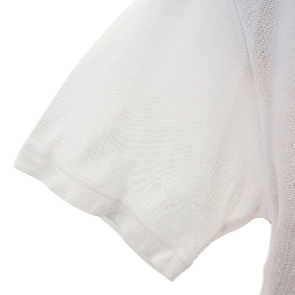 XLARGE エクストララージ バックプリント 半袖 ポロシャツ M ホワイト 鹿の子 メンズ