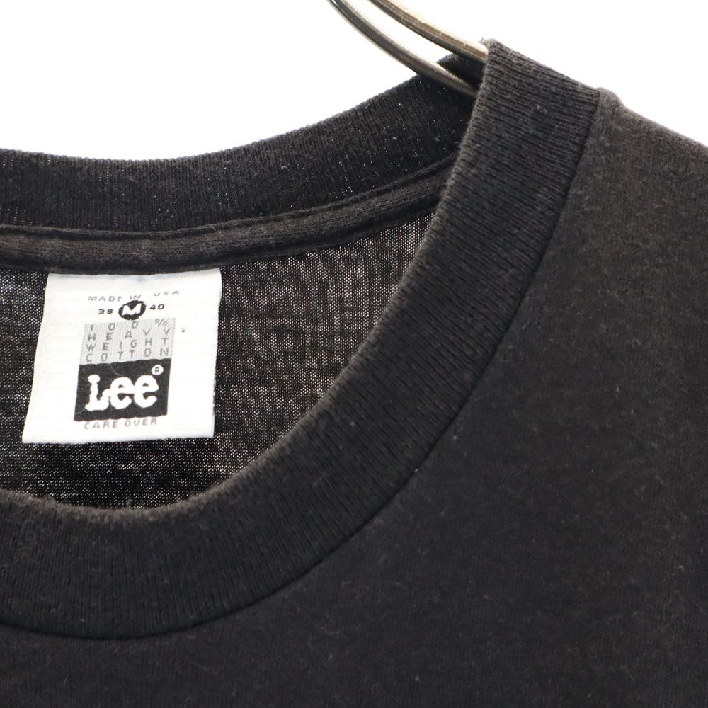 Lee リー 90s USA製 オールド プリント 半袖 Tシャツ M ブラック系 メンズ