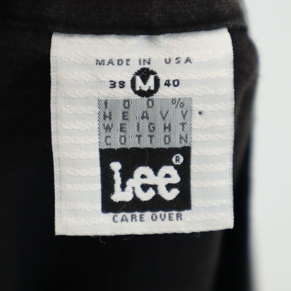 Lee リー 90s USA製 オールド プリント 半袖 Tシャツ M ブラック系 メンズ