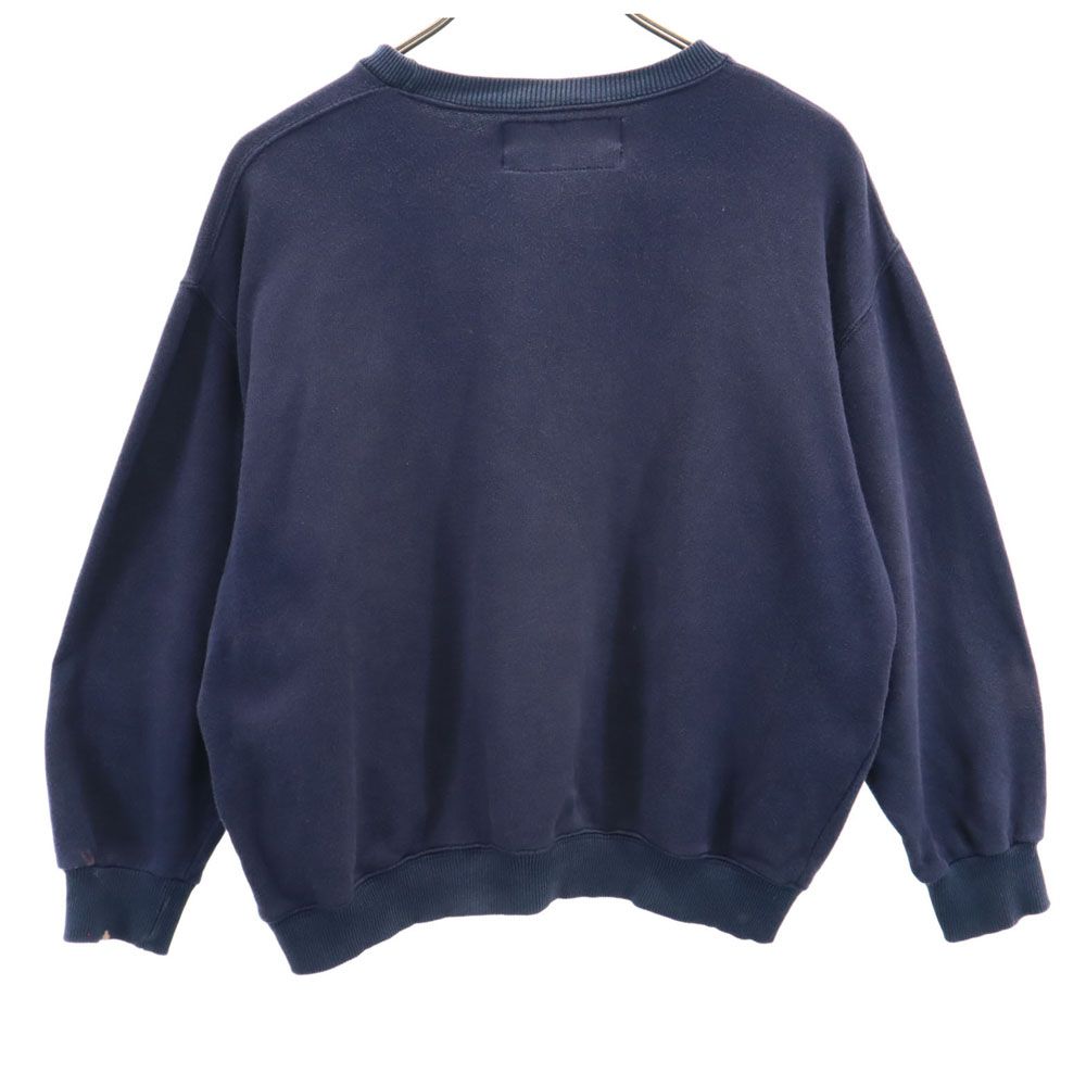 カステルバジャック イタリア製 長袖 スウェット トレーナー M ネイビー JC de CASTELBAJAC 裏起毛 刺繍 レディース