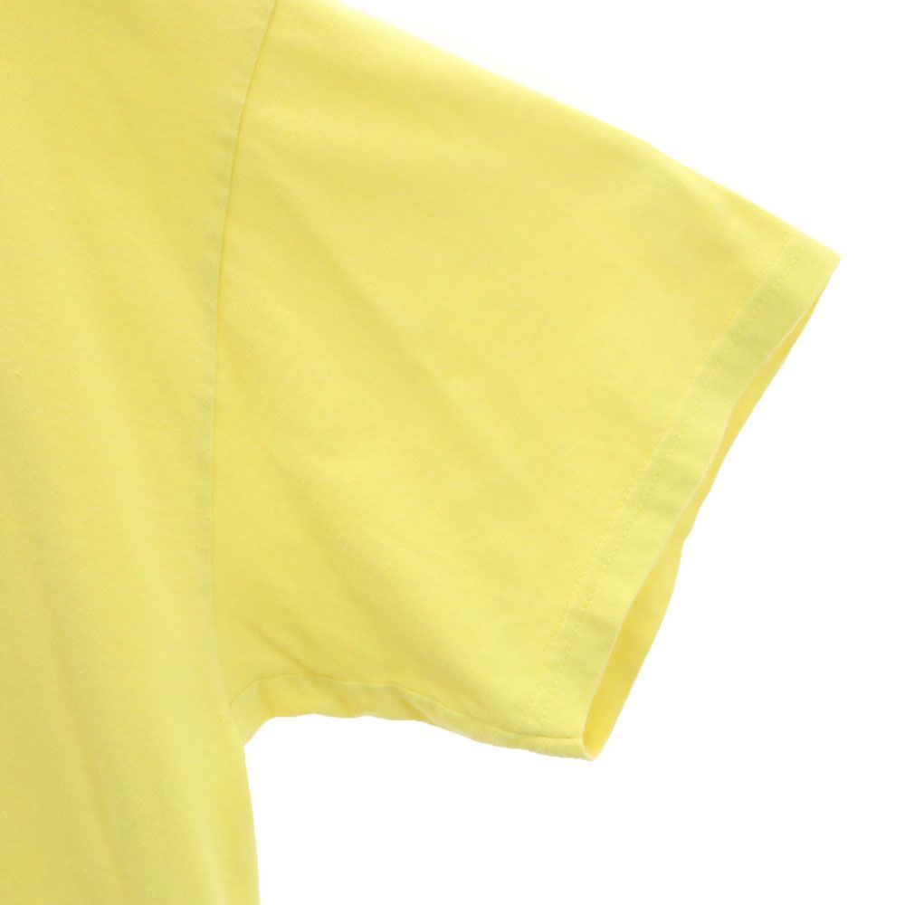 Hanes ヘインズ 90s オールド バックプリント 半袖 Tシャツ L イエロー メンズ