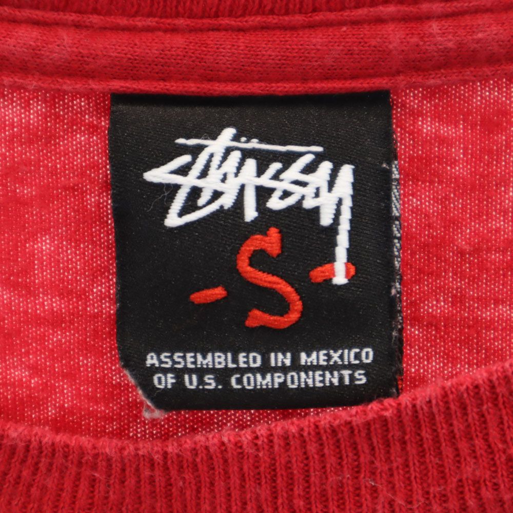 STUSSY ステューシー 半袖 Tシャツ S 赤 メンズ