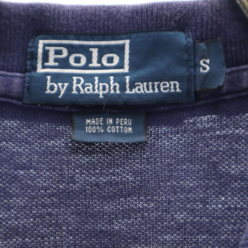 ポロバイラルフローレン ビックポニー 半袖 ポロシャツ S ネイビー Polo by Ralph Lauren 鹿の子地 メンズ
