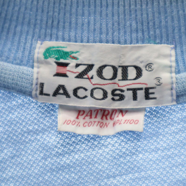 アイゾットラコステ 70s ヴィンテージ 半袖 ポロシャツ 水色系 IZOD LACOSTE 鹿の子地 メンズ