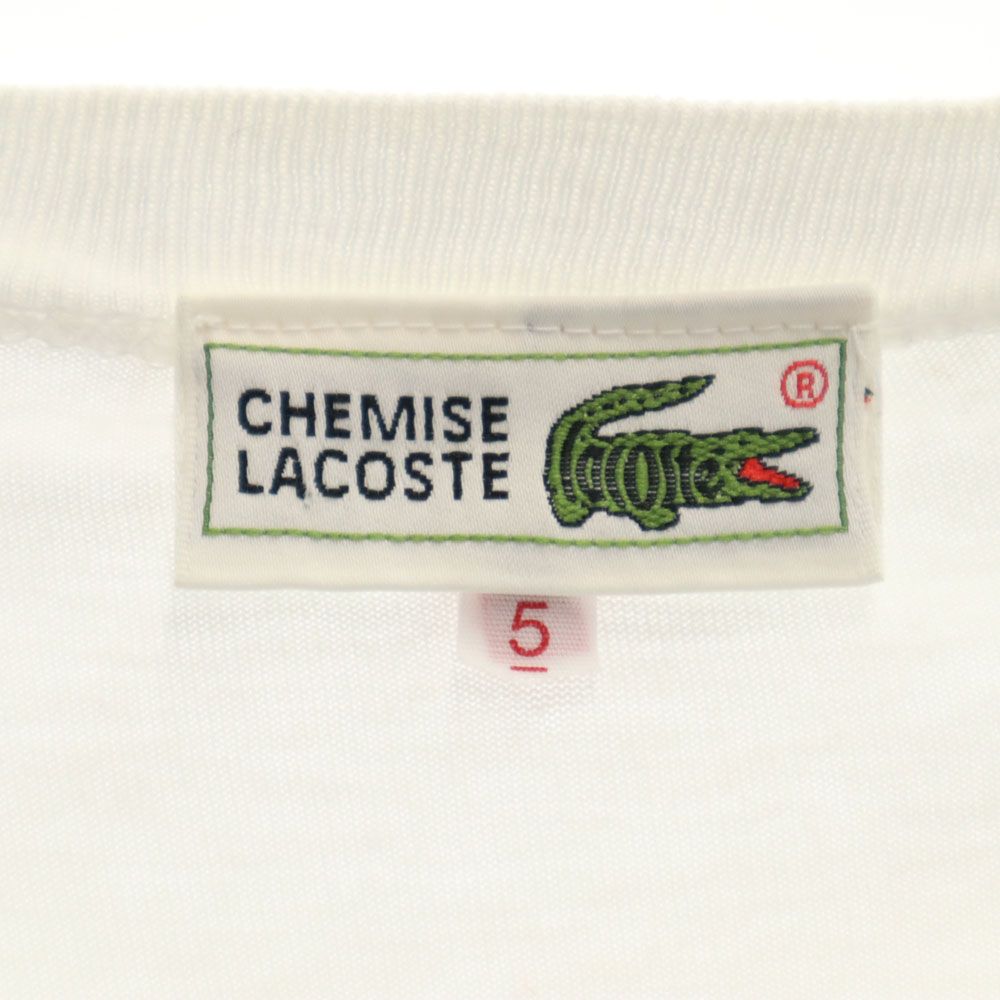 ラコステ 半袖 Tシャツ 5 ホワイト系 LACOSTE ワンポイント メンズ