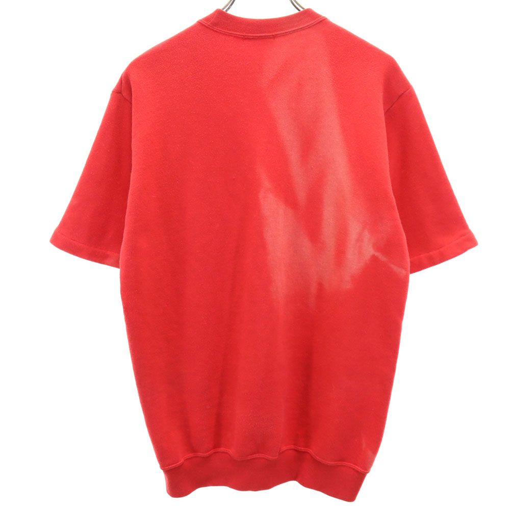 アディダス 70s 80s デサント製 ヴィンテージ トレフォイルロゴ 半袖 Tシャツ O レッド系 adidas メンズ