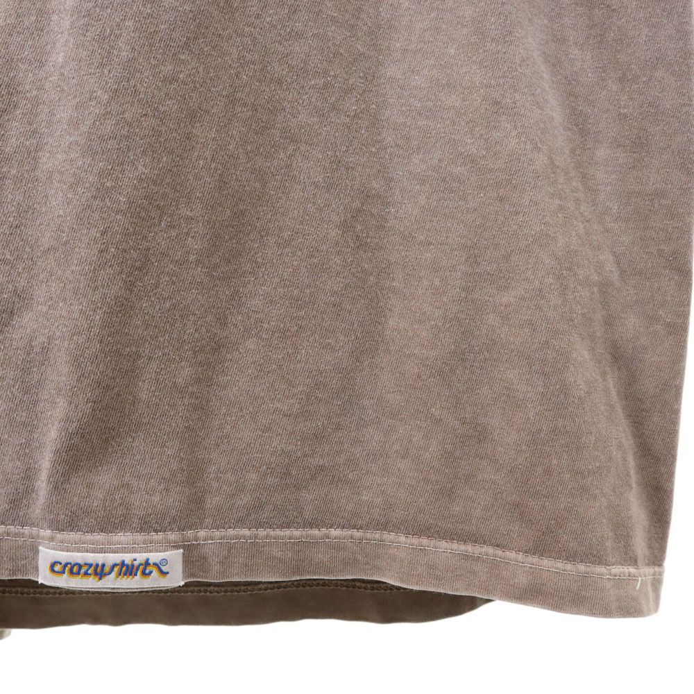 クレイジーシャツ 90s USA製 オールド 半袖 Tシャツ XL ブラウン系 Crazy Shirt メンズ