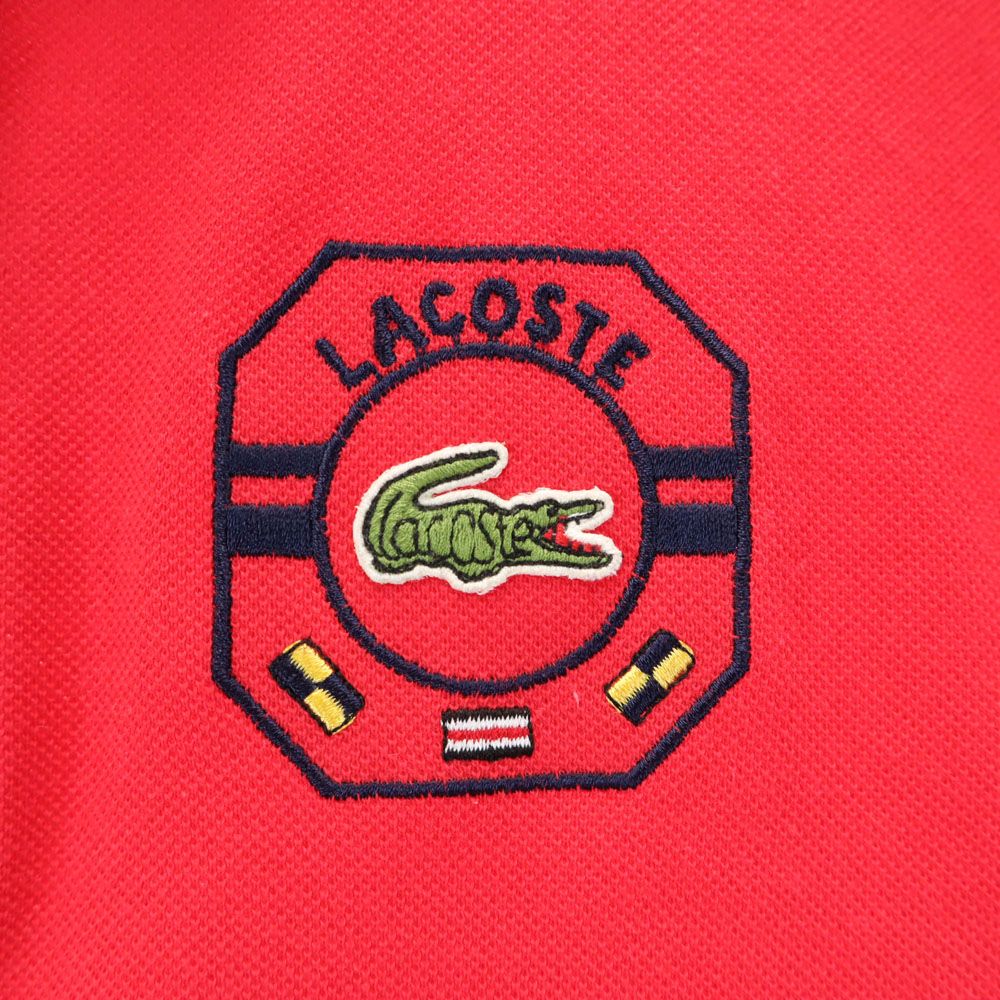 CHEMISE LACOSTE シュミーズラコステ 半袖 ポロシャツ 2 赤 鹿の子地 メンズ
