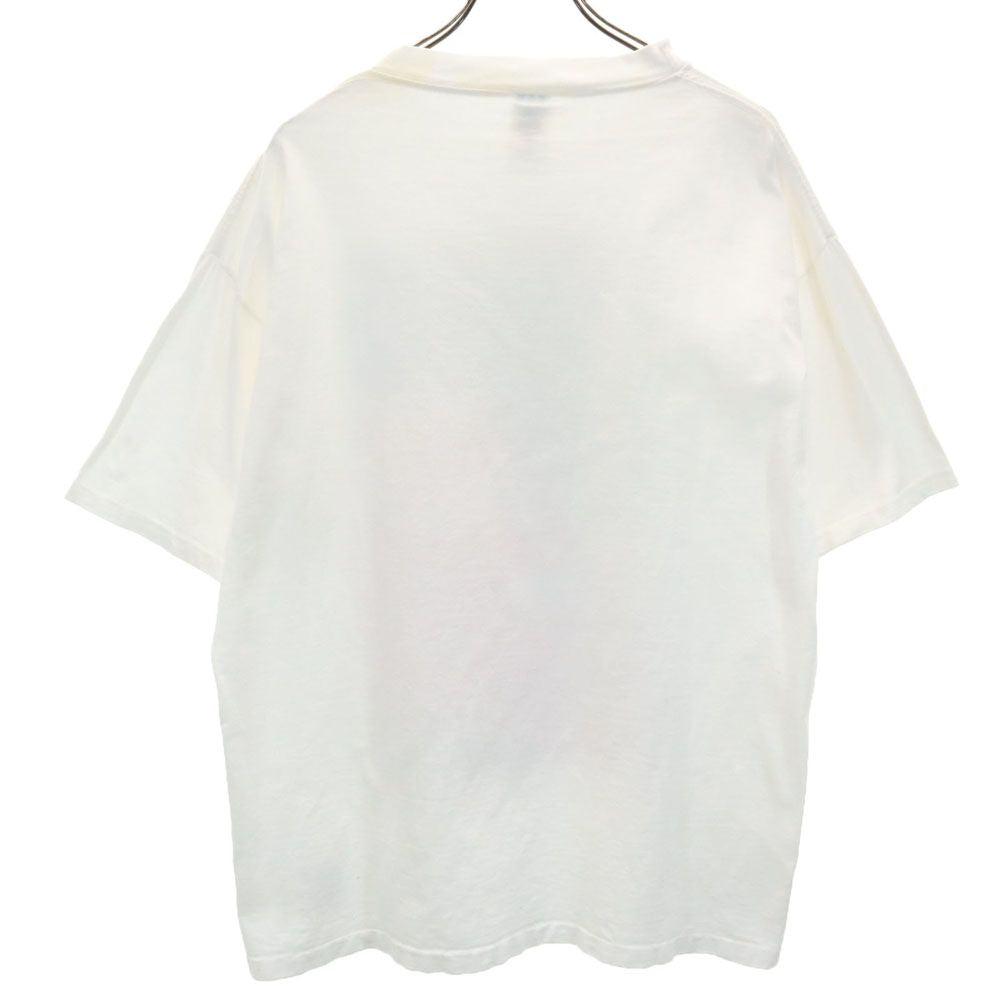 adidas アディダス 90s USA製 オールド プリント 半袖 Tシャツ L ホワイト メンズ