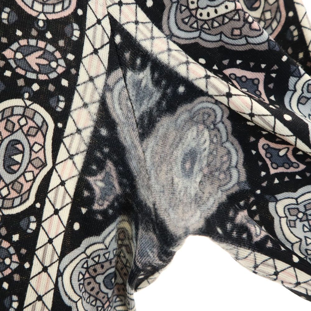 PIER イタリア製 ウール 総柄 長袖 シャツ 黒系 メンズ