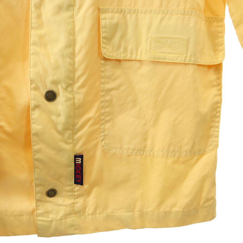 Disney ディズニー 90s オールド ミッキーマウス刺繍 マウンテンパーカー S イエロー系 MICKEY メンズ