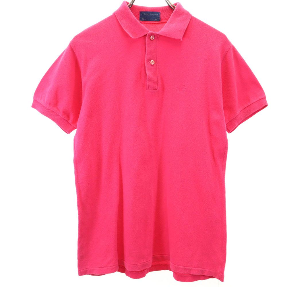 FRED PERRY フレッドペリー 90s オールド 半袖 鹿の子 ポロシャツ 40 ピンク メンズ
