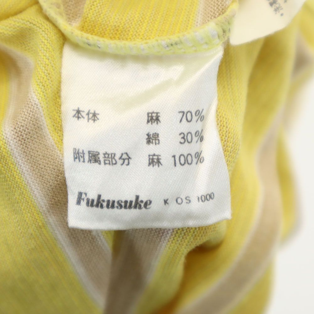 YVES SAINT LAURENT イヴサンローラン 90s オールド 日本規格 ボーダー 半袖 ポロシャツ L イエロー系 メンズ