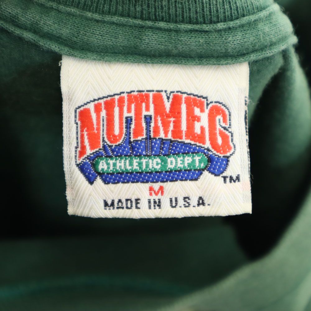 NUTMEG ナツメグ 90s USA製 オールド 半袖 Tシャツ M グリーン系 メンズ