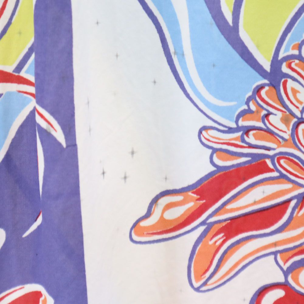 SUN SURF サンサーフ 総柄 半袖 レーヨン アロハシャツ S ホワイト系 メンズ