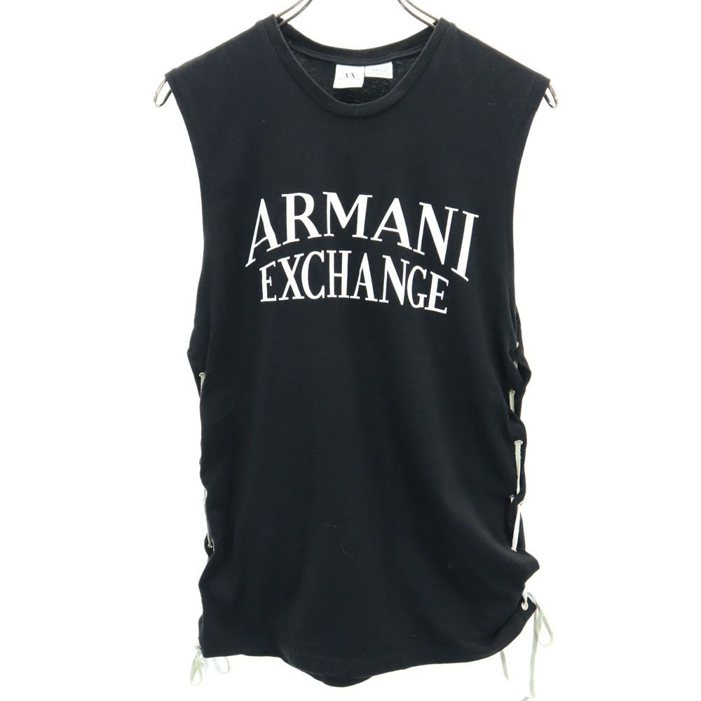 ARMANI EXCHANGE アルマーニエクスチェンジ 90s USA製 オールド ノースリーブ タンクトップ M ブラック レディース