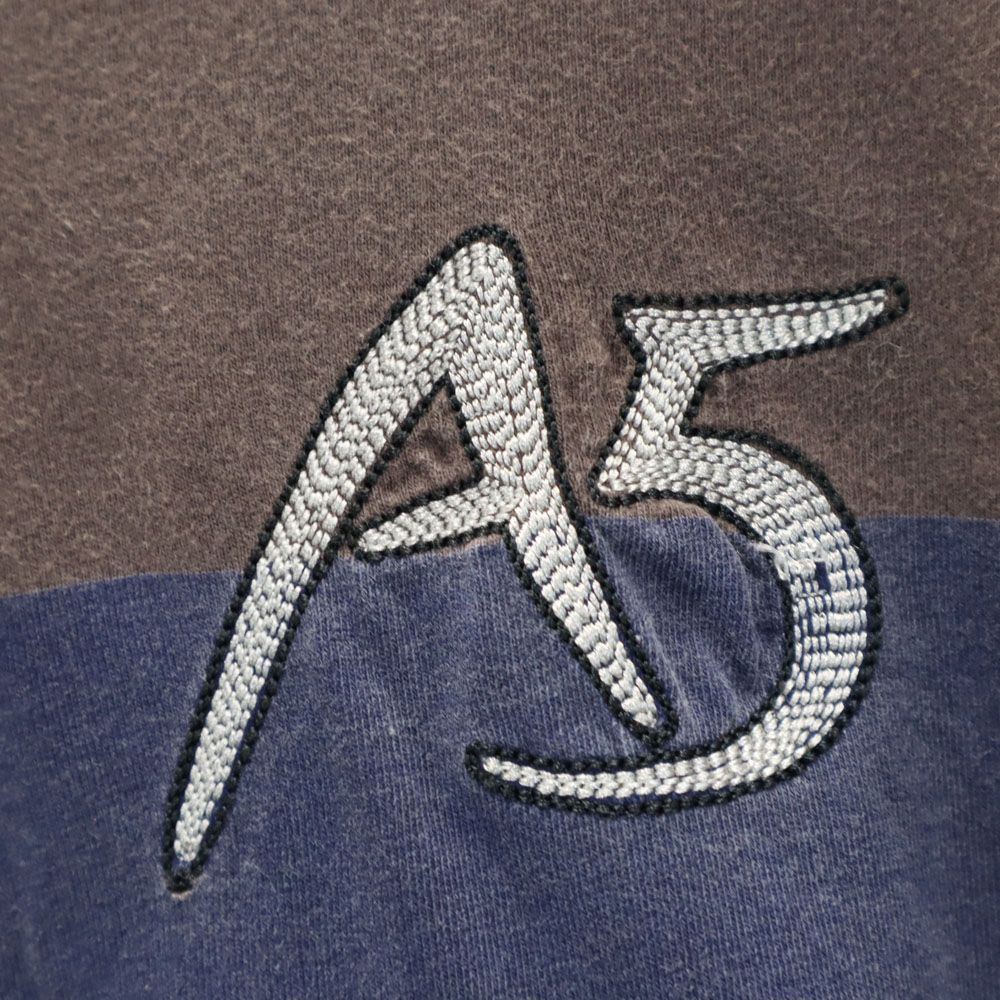 THE NORTH FACE ザノースフェイス AT01389 半袖 アウトドア トリム Tシャツ M グレー×ブルー リンガー メンズ