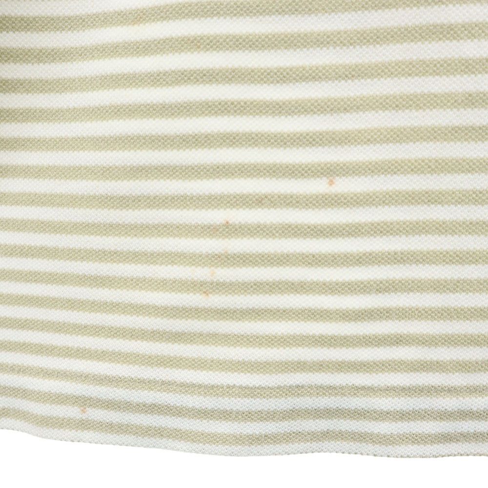 CHEMISE LACOSTE シュミーズラコステ ボーダー柄 半袖 鹿の子 ポロシャツ 4 ホワイト メンズ