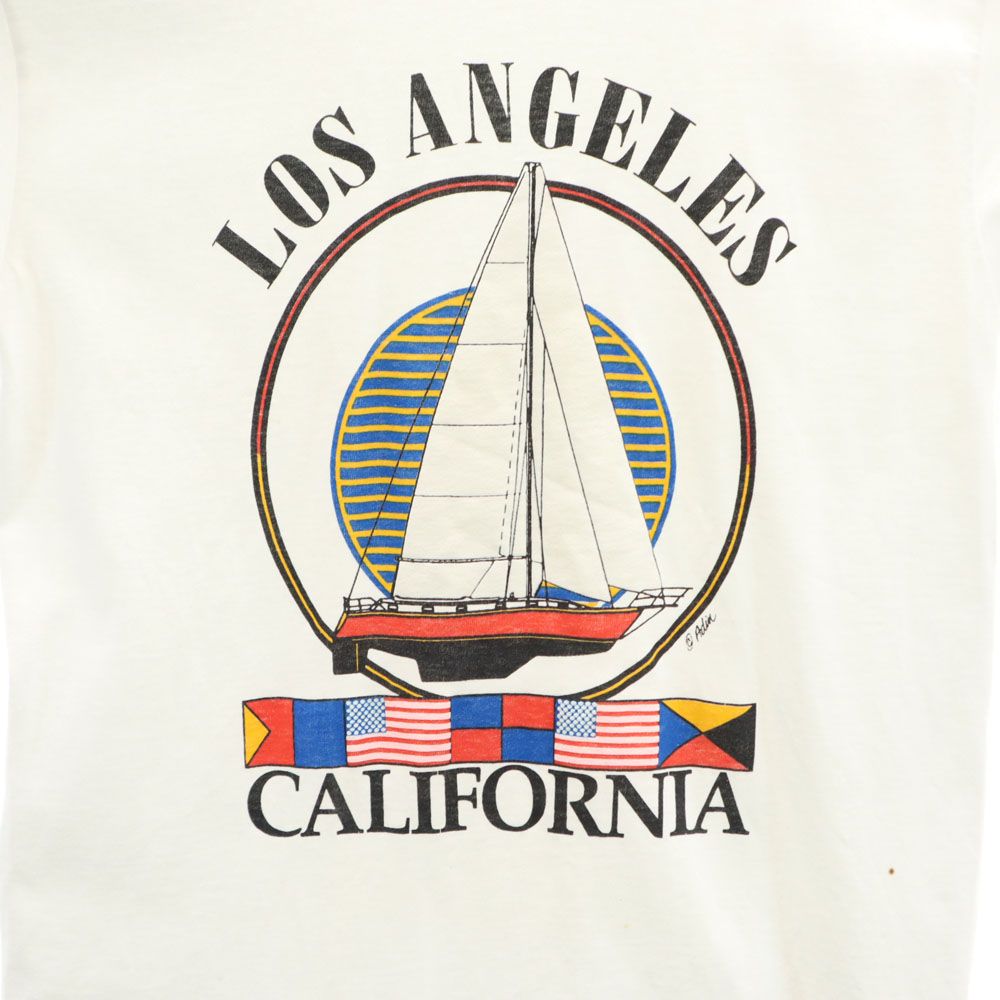 anbil アンビル 90s USA製 オールド プリント 半袖 Tシャツ M ホワイト メンズ