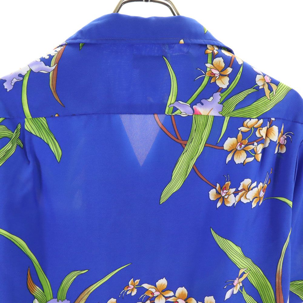 SUNMARI FASHIONS サンマリファッションズ 80s 90s オールド 半袖 オープンカラー アロハシャツ S ブルー メンズ