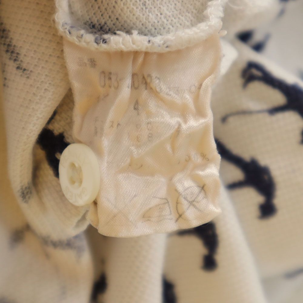 PEARLY GATES パーリーゲイツ ゴルフ 日本製 総柄 ゴルフ 半袖 ポロシャツ 4 白 GOLF 鹿の子地 メンズ