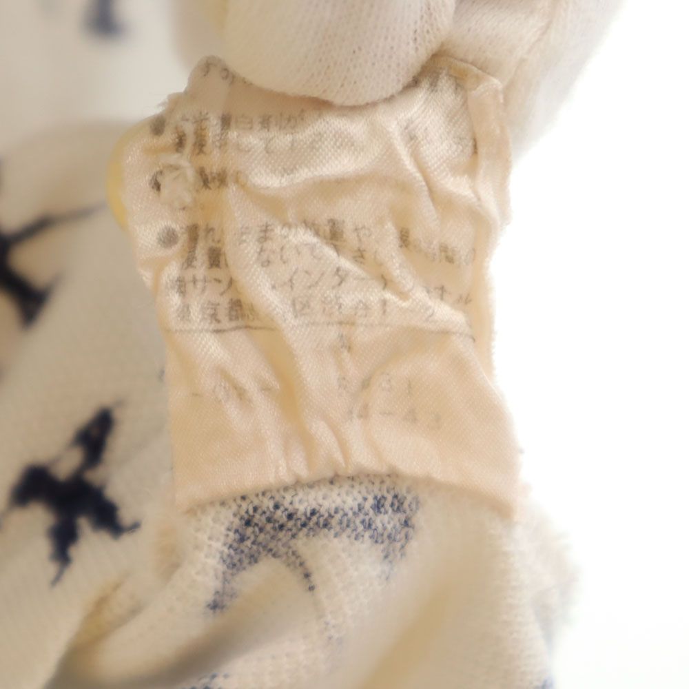 PEARLY GATES パーリーゲイツ ゴルフ 日本製 総柄 ゴルフ 半袖 ポロシャツ 4 白 GOLF 鹿の子地 メンズ