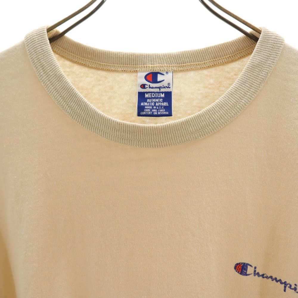 Champion チャンピオン 90s USA製 オールド 半袖 Tシャツ M ベージュ メンズ