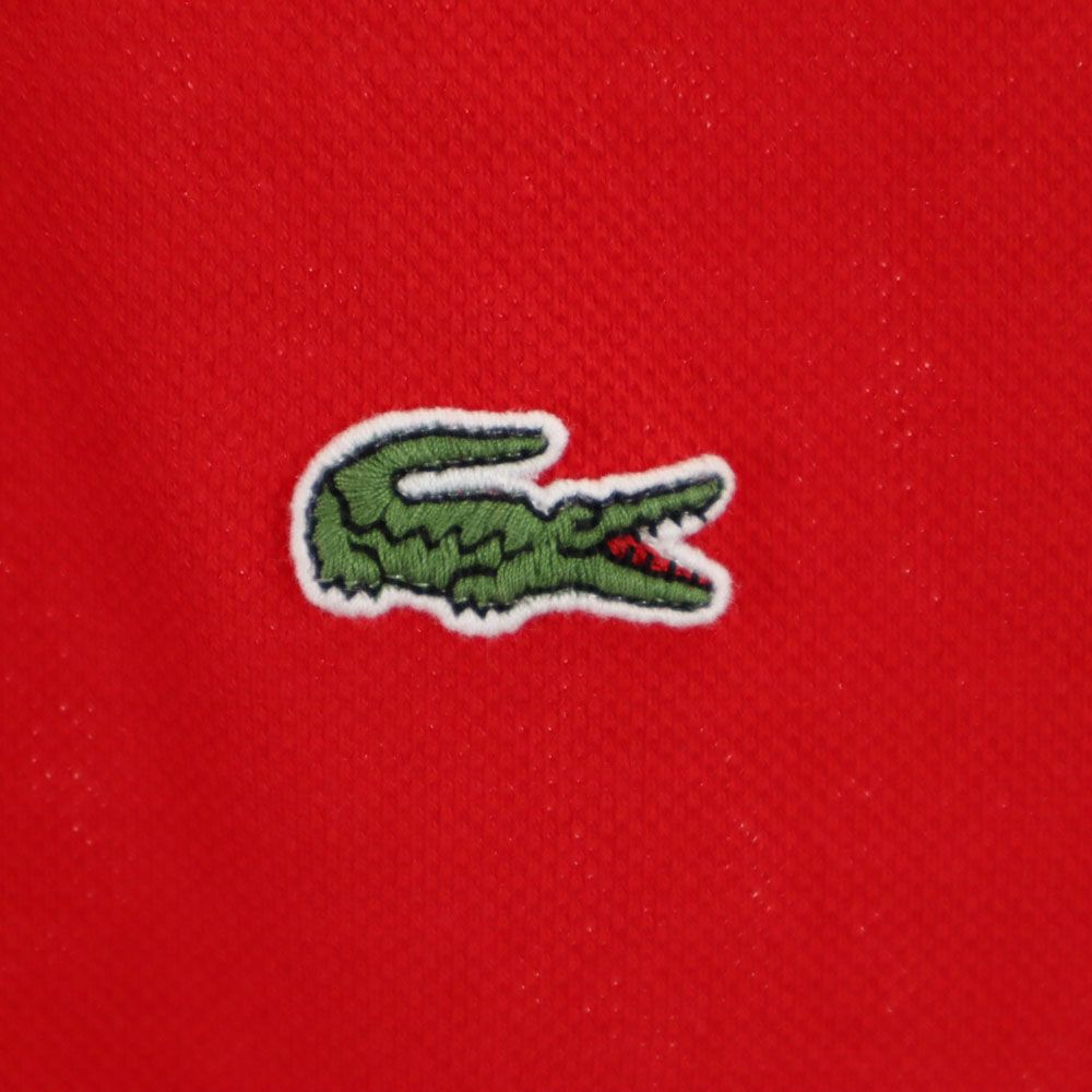 LACOSTE ラコステ 半袖 ポロシャツ 3 レッド 鹿の子 メンズ